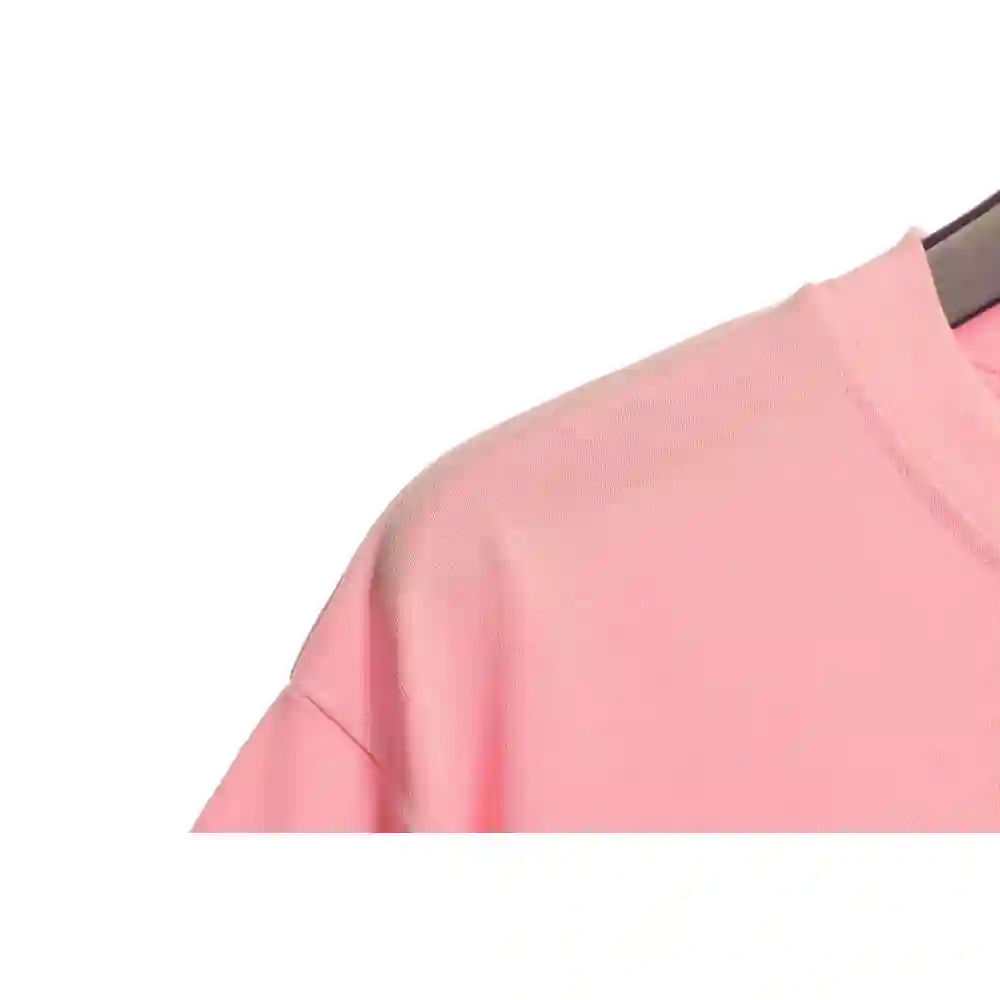 Chrome Hearts Pink Leather Horseshoe Short Sleeve Pink