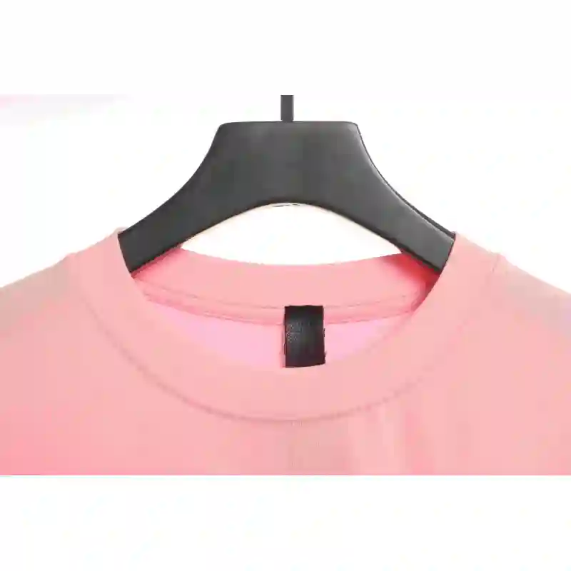 Chrome Hearts Pink Leather Horseshoe Short Sleeve Pink