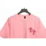 Chrome Hearts Pink Leather Horseshoe Short Sleeve Pink