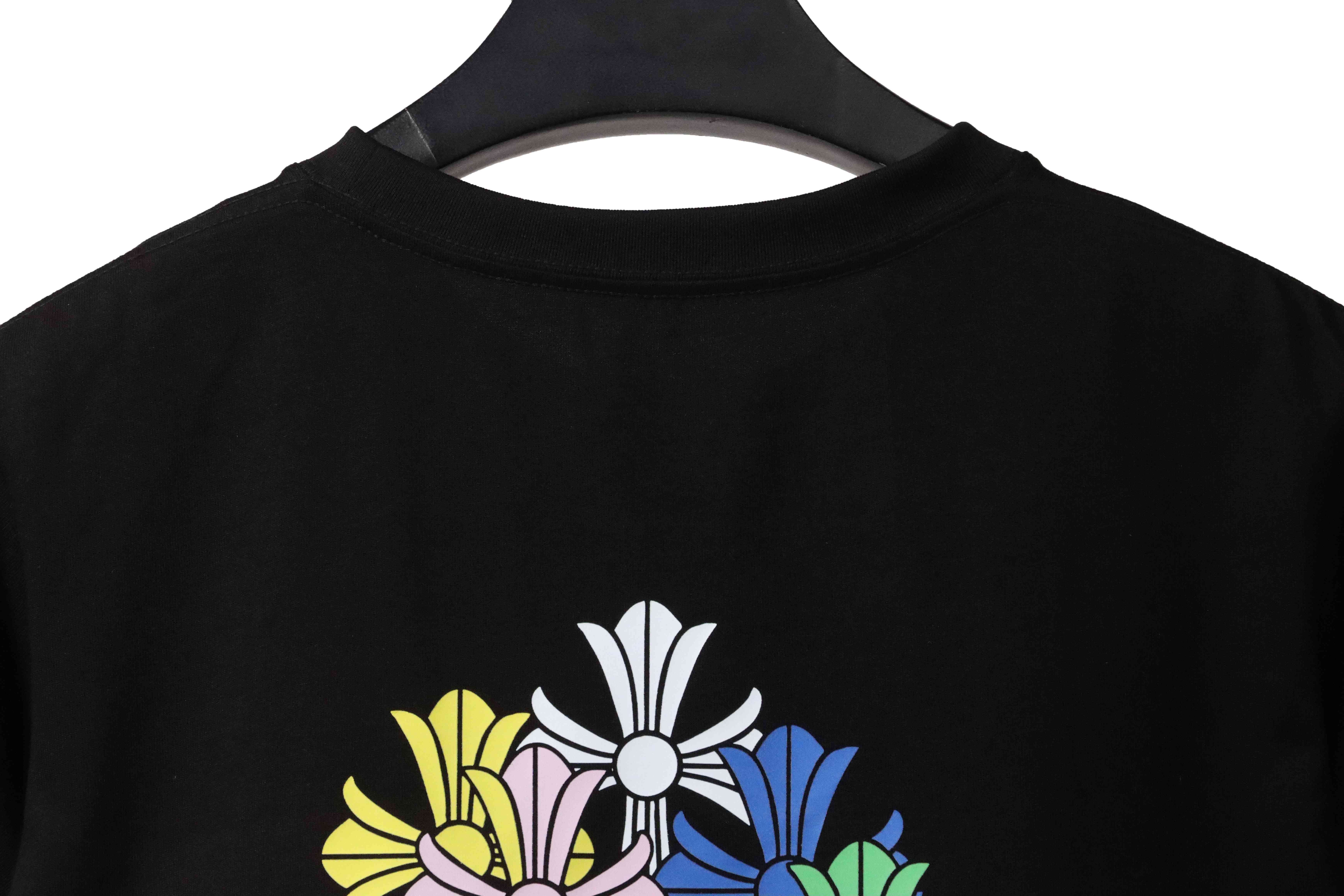 Chrome Hearts Rainbow Cross Printed Short Sleeve Black