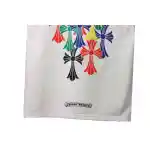 Chrome Hearts Rainbow Cross Printed Short Sleeve White