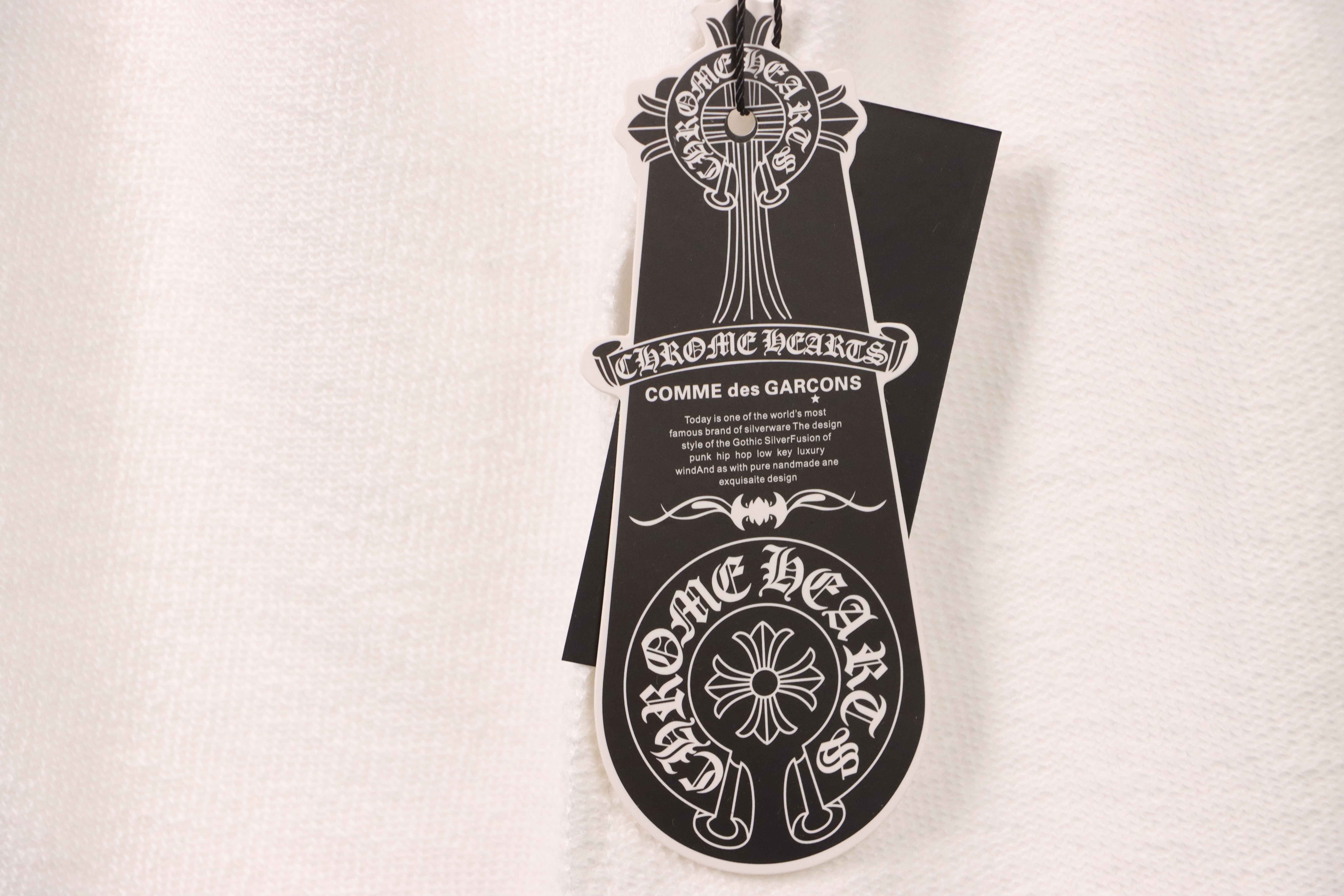 Chrome Hearts Rhinestone Cross Shorts White