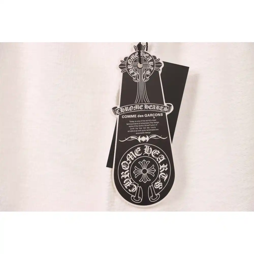 Chrome Hearts Rhinestone Cross Shorts White