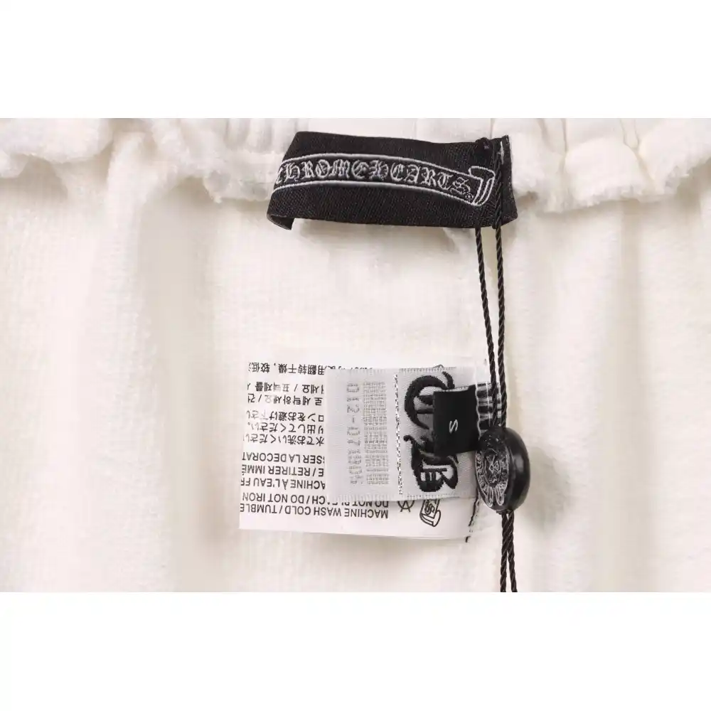 Chrome Hearts Rhinestone Cross Shorts White