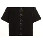 Chrome Hearts Rivet Leather Cross Short Sleeve Black
