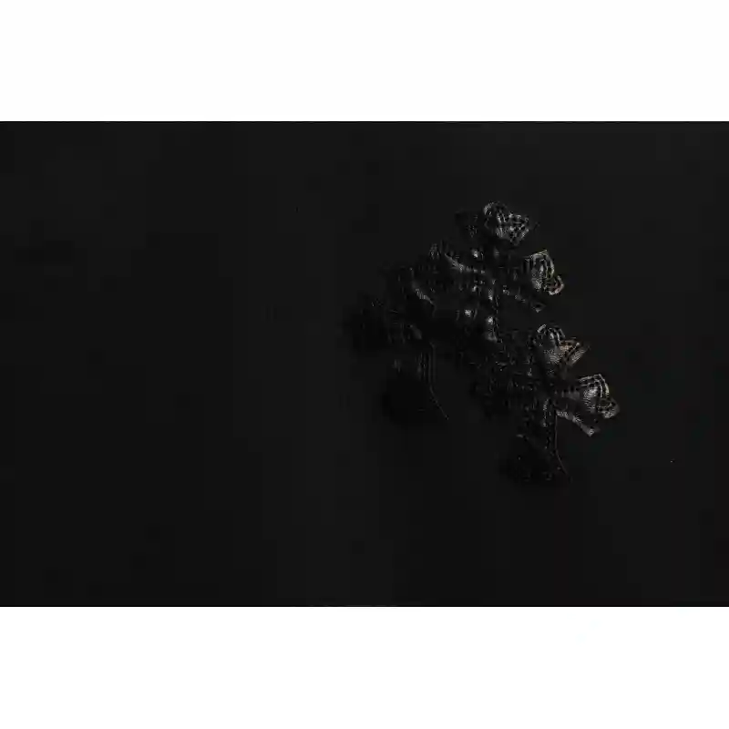 Chrome Hearts Rivet Leather Cross Short Sleeve Black