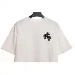 Chrome Hearts Rivet Leather Cross Short Sleeve White