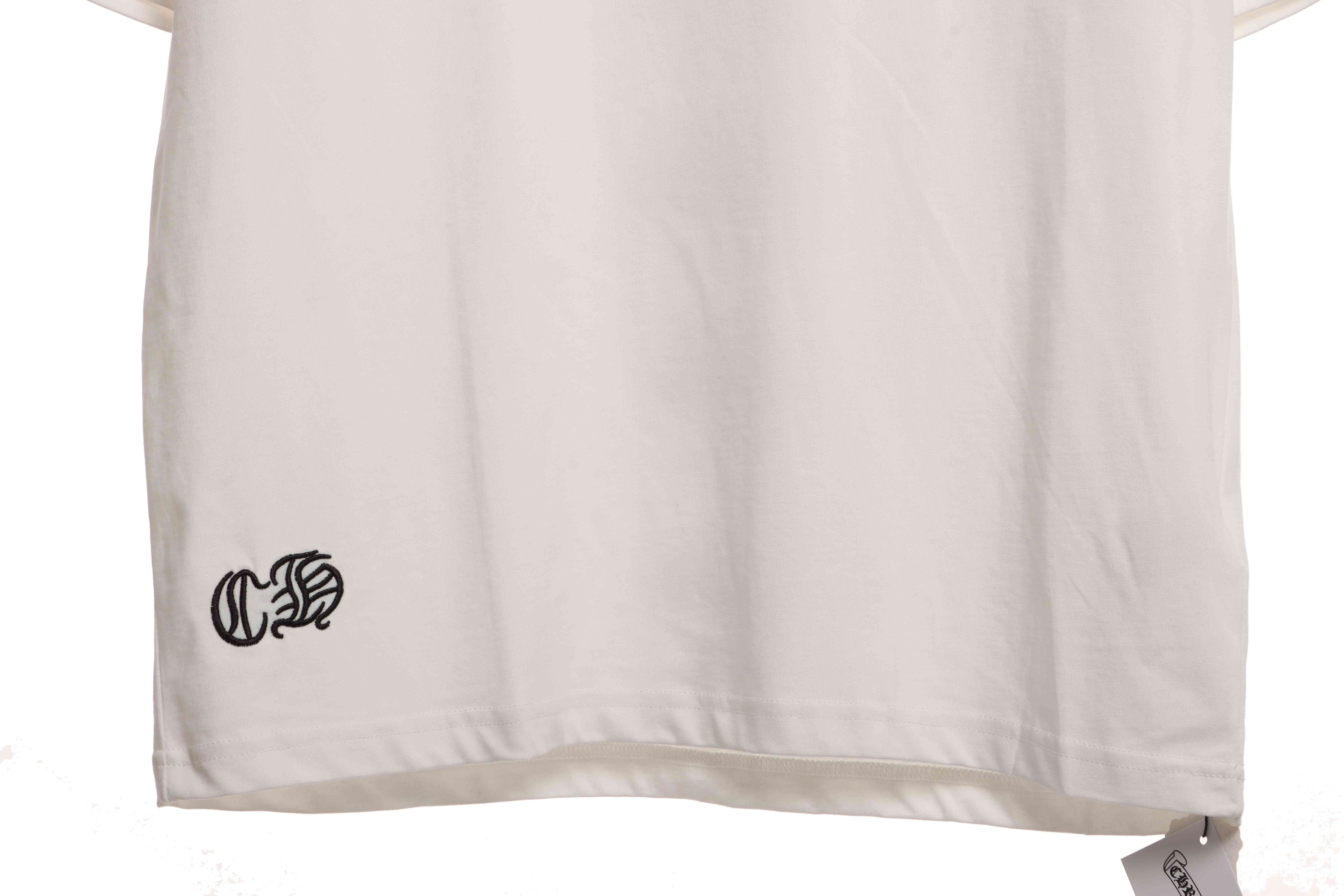 Chrome Hearts Rivet Leather Cross Short Sleeve White