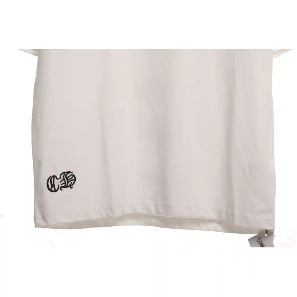 Chrome Hearts Rivet Leather Cross Short Sleeve White