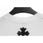 Chrome Hearts Rivet Leather Cross Short Sleeve White
