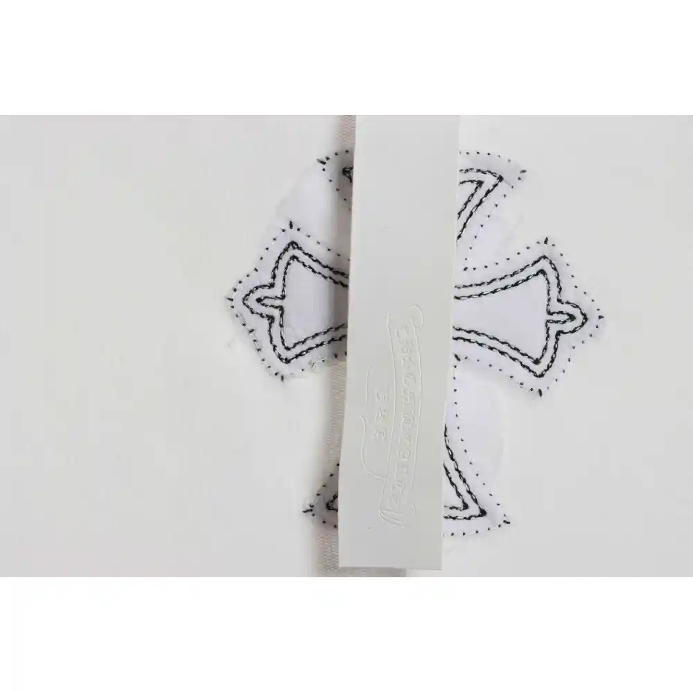 Chrome Hearts Rivet Leather Cross Short Sleeve White
