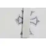 Chrome Hearts Rivet Leather Cross Short Sleeve White