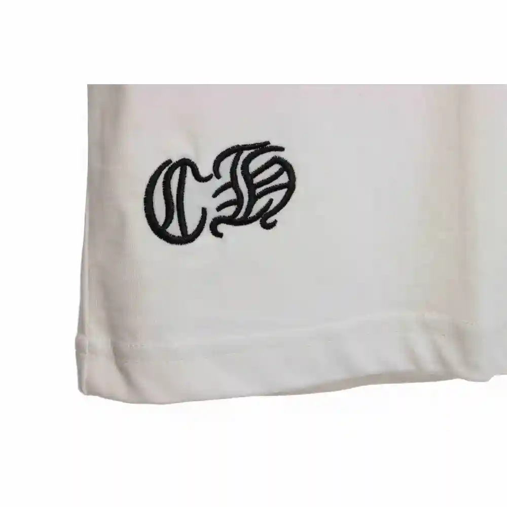 Chrome Hearts Rivet Leather Cross Short Sleeve White