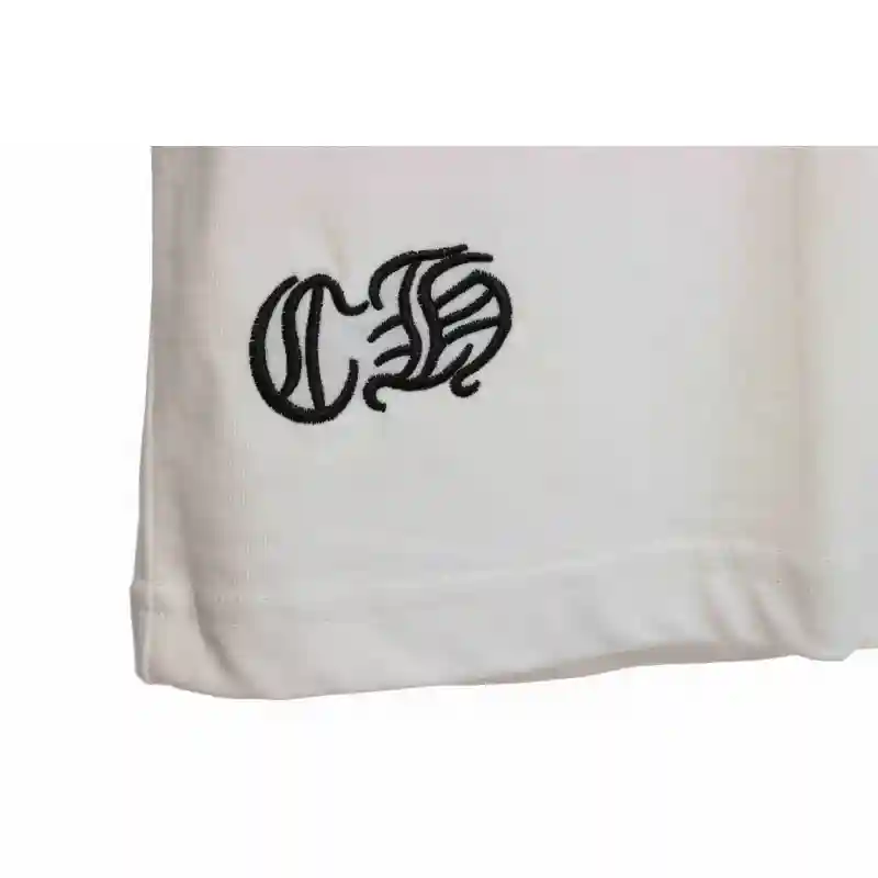 Chrome Hearts Rivet Leather Cross Short Sleeve White