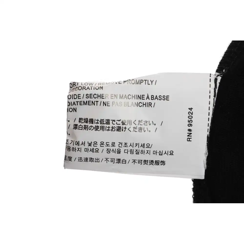 Chrome Hearts White and Black with Leather Small Iron Logo Short Sleeve Black