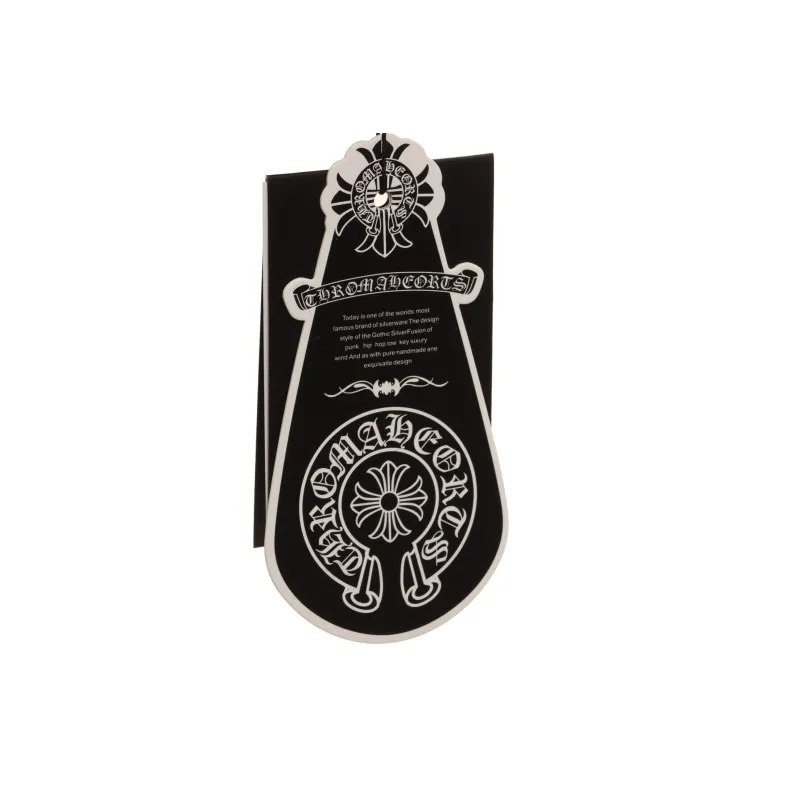 Chrome Hearts White and Black with Leather Small Iron Logo Short Sleeve Black