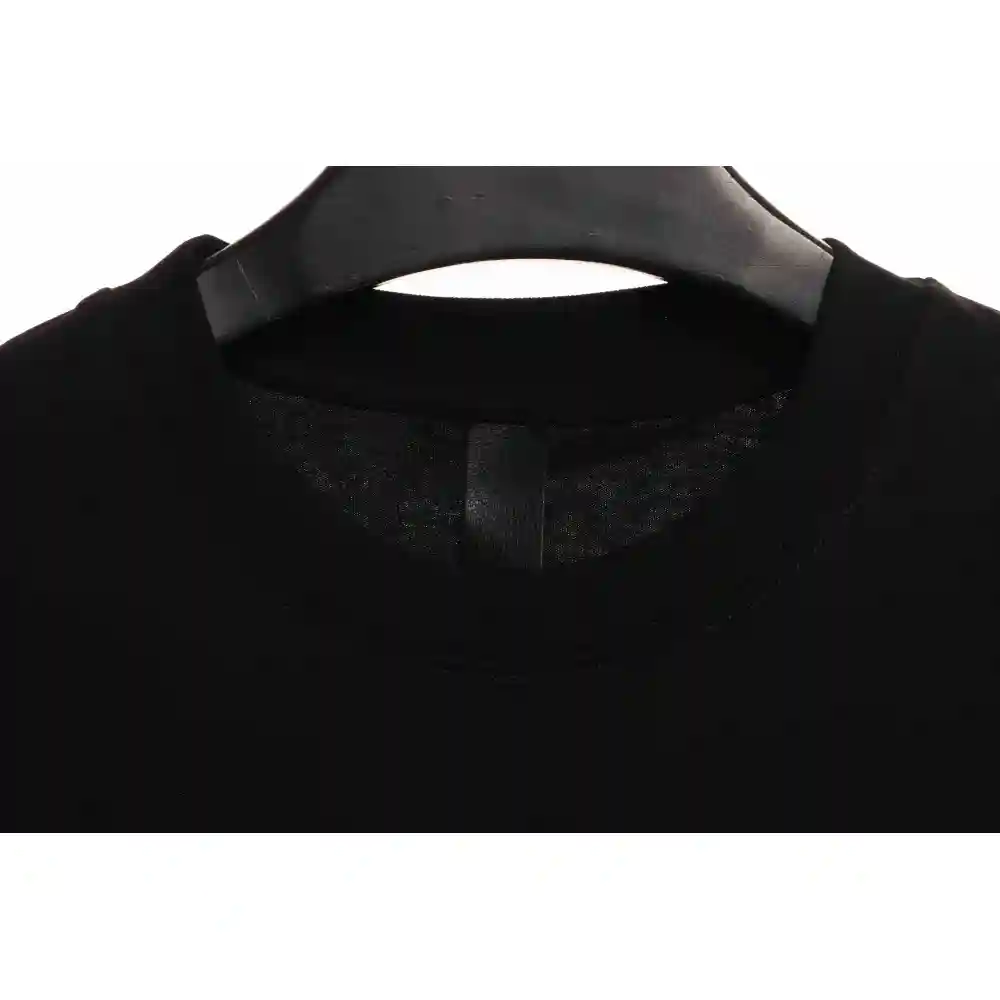 Chrome Hearts White and Black with Leather Small Iron Logo Short Sleeve Black