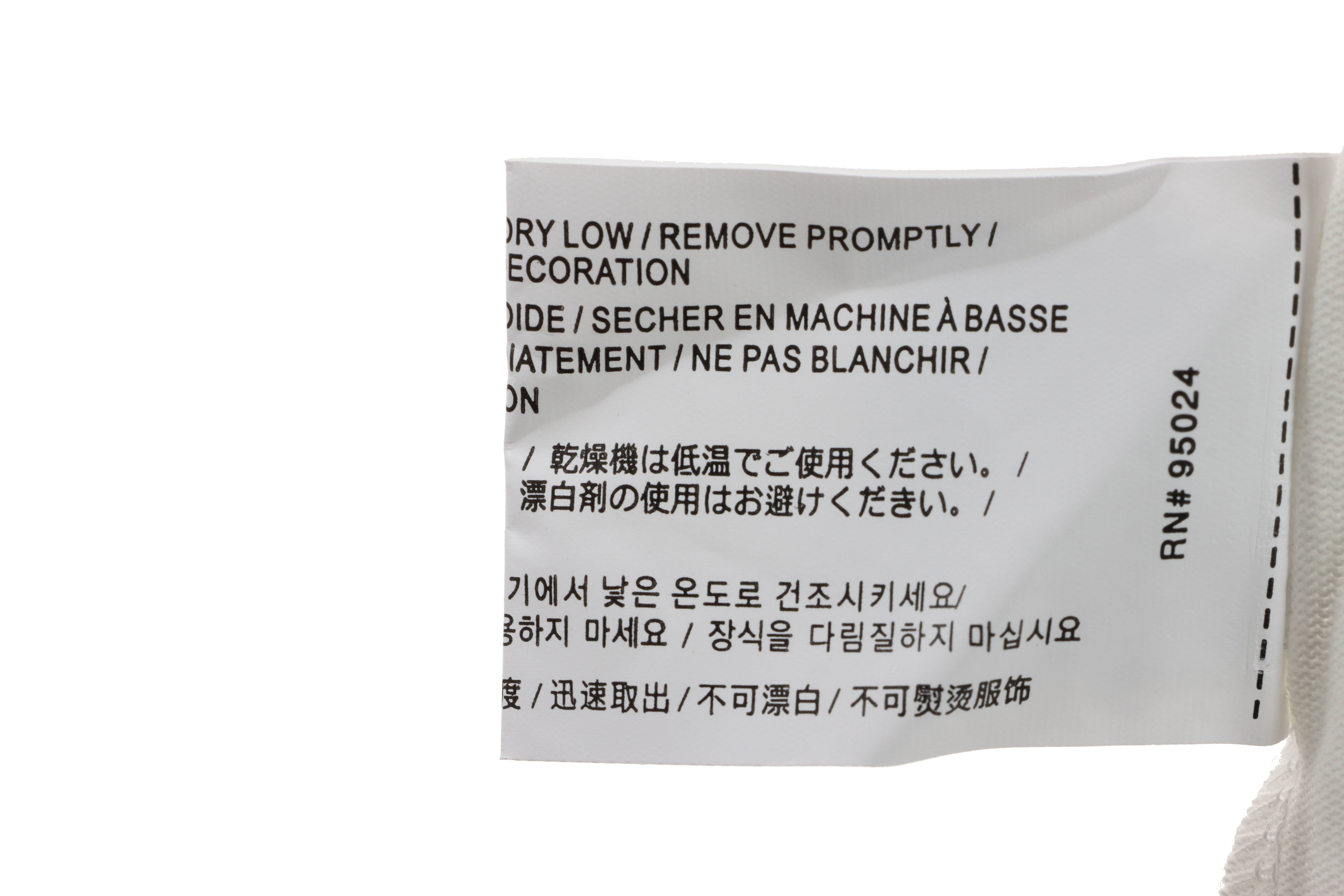 Chrome Hearts White and Black with Leather Small Iron Logo Short Sleeve White