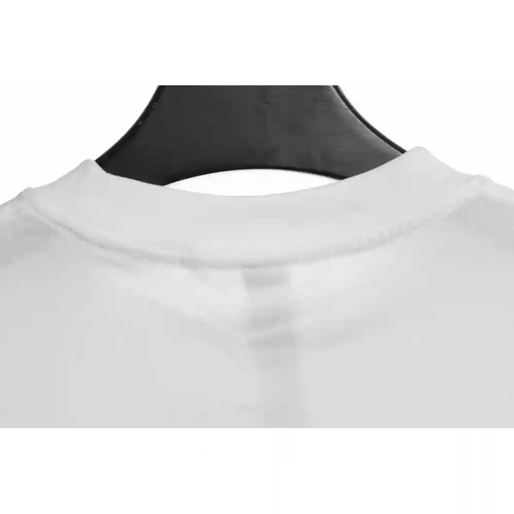 Chrome Hearts White and Black with Leather Small Iron Logo Short Sleeve White