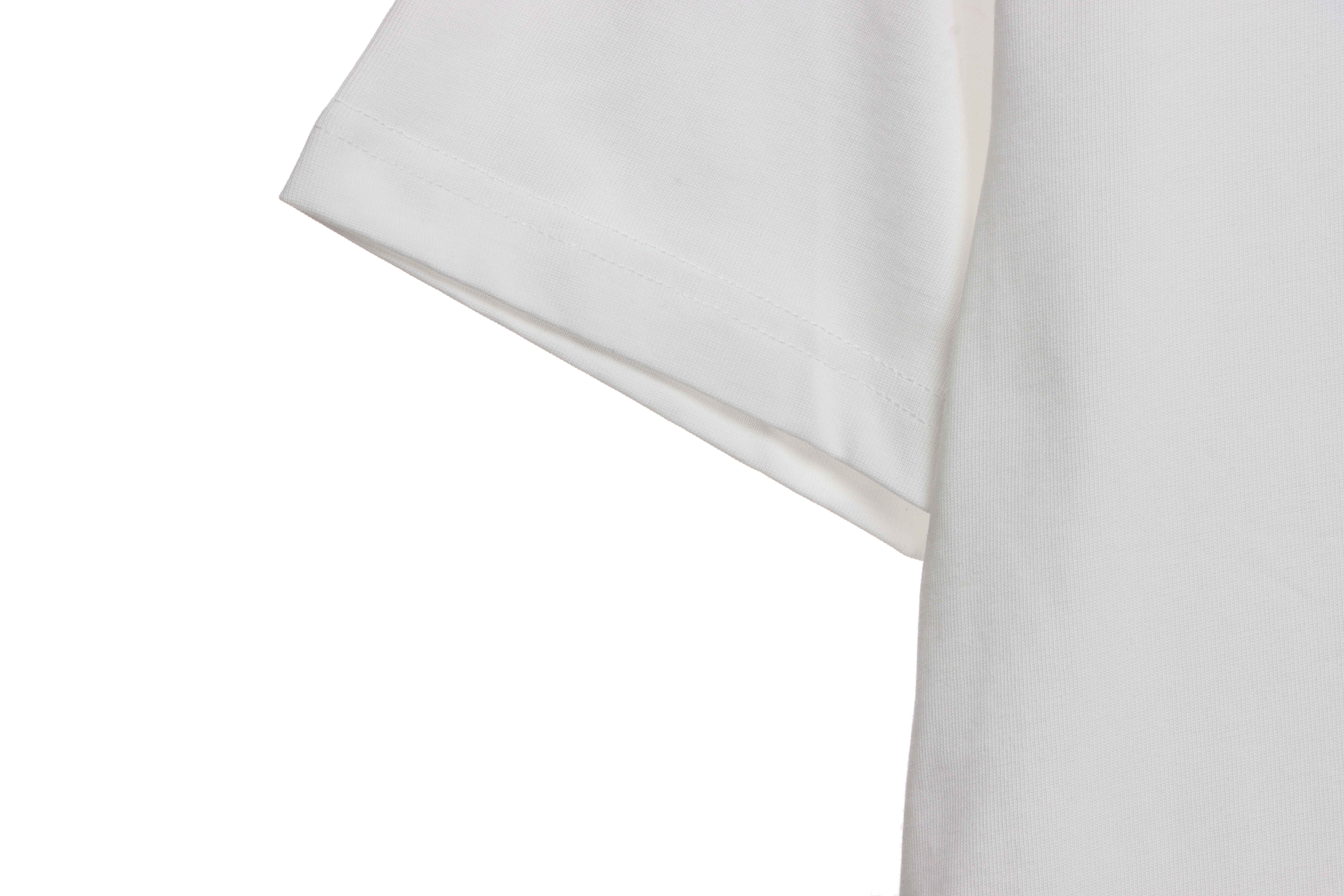 Chrome Hearts White and Black with Leather Small Iron Logo Short Sleeve White