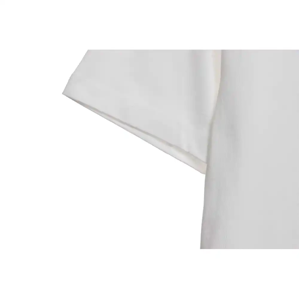 Chrome Hearts White and Black with Leather Small Iron Logo Short Sleeve White