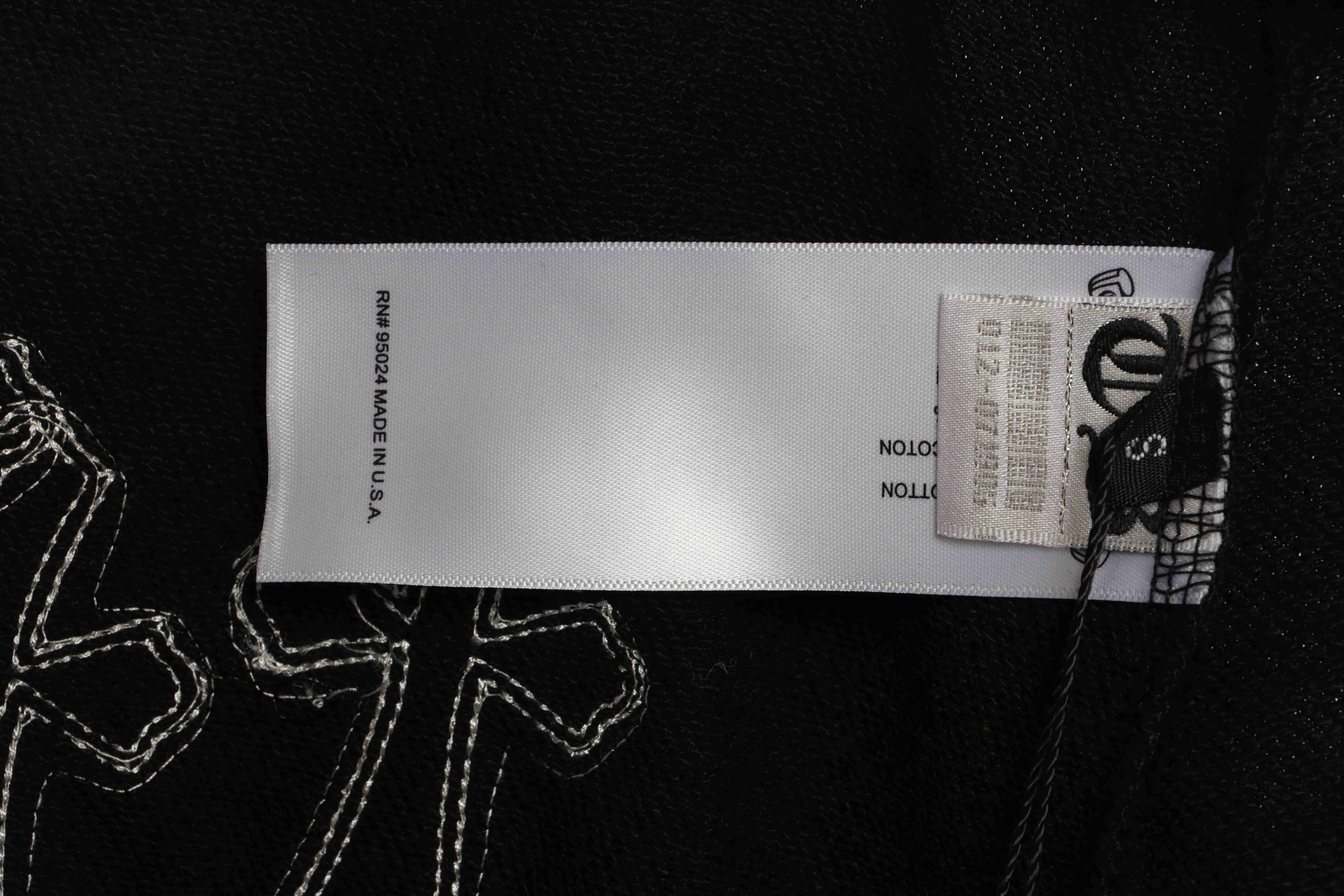 Chrome Hearts White Leather Logo Cross Shorts