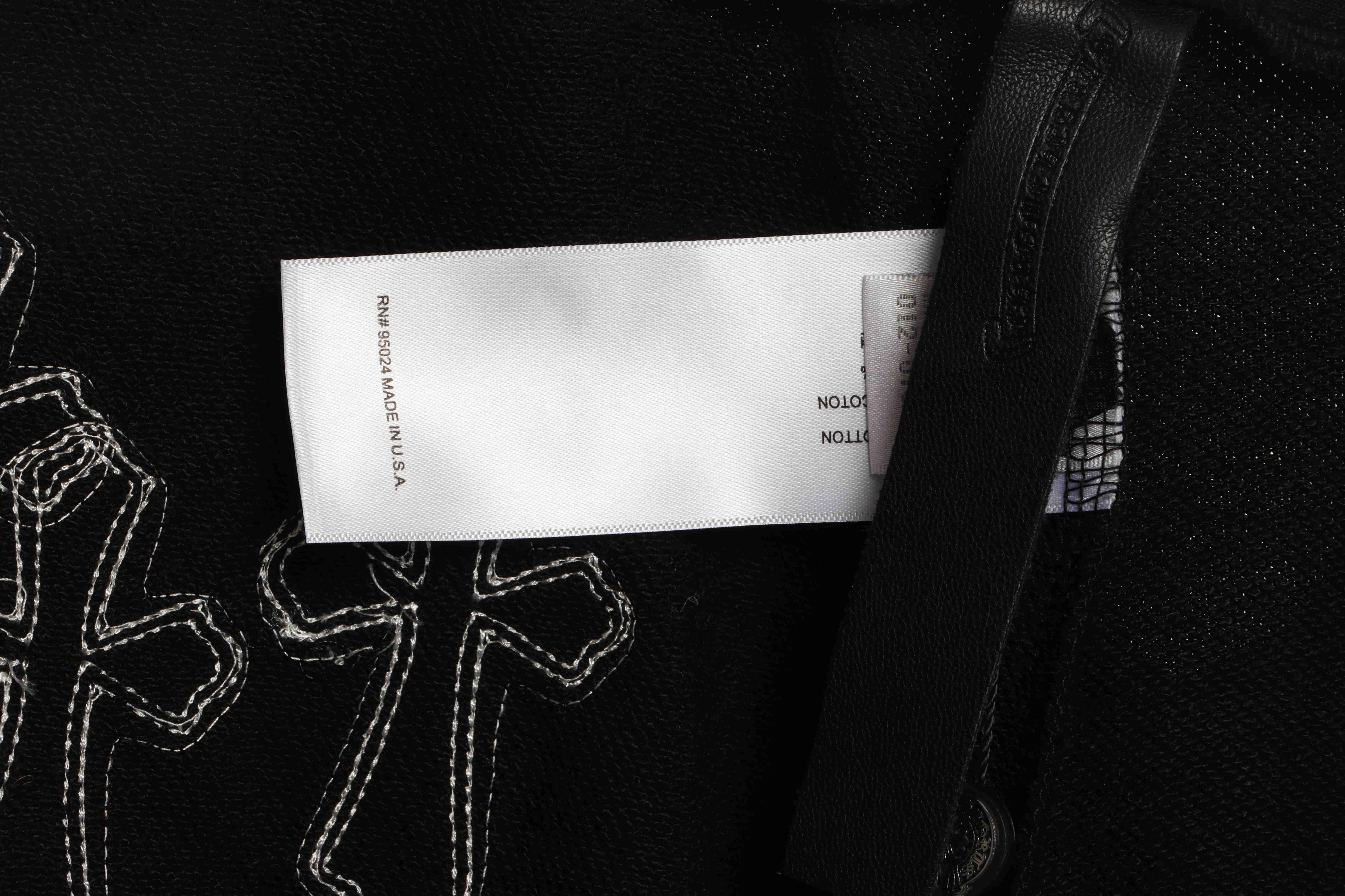 Chrome Hearts White Leather Logo Cross Shorts