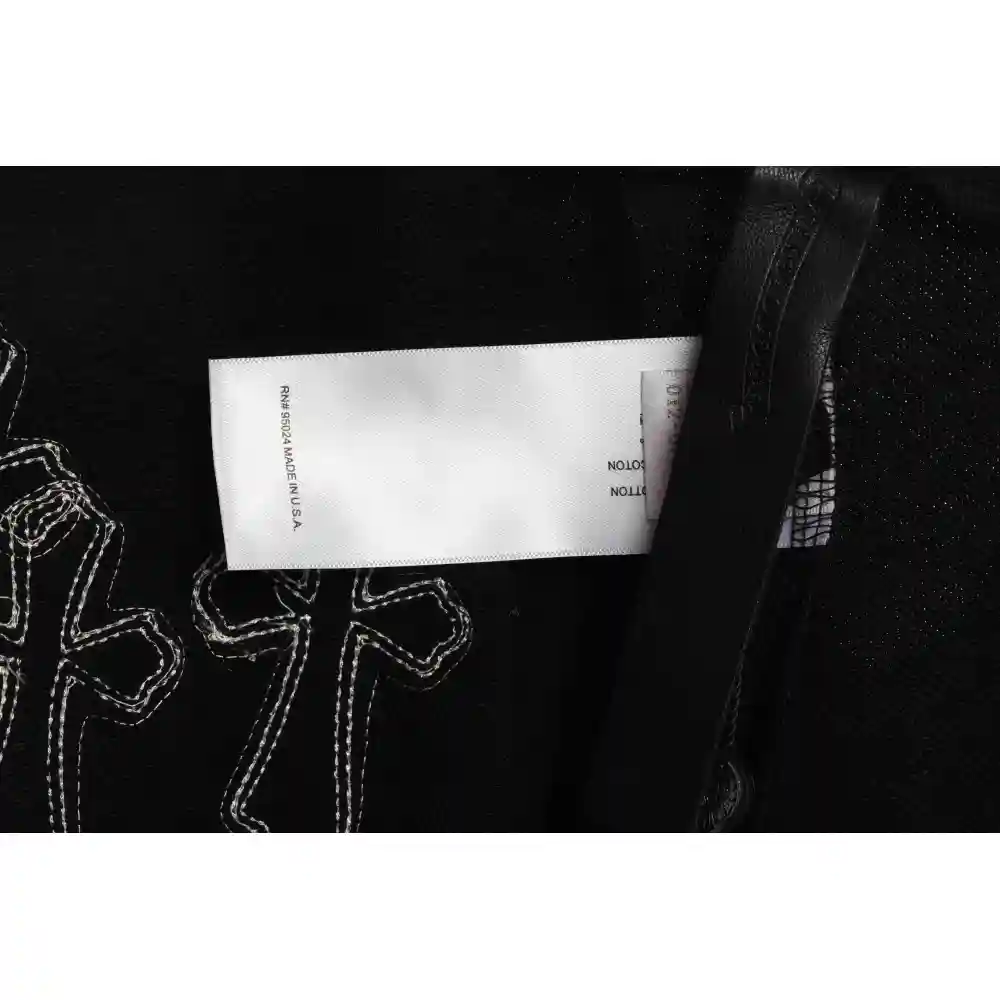 Chrome Hearts White Leather Logo Cross Shorts