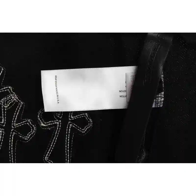 Chrome Hearts White Leather Logo Cross Shorts