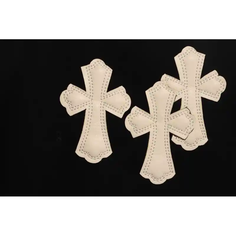 Chrome Hearts White Leather Logo Cross Shorts