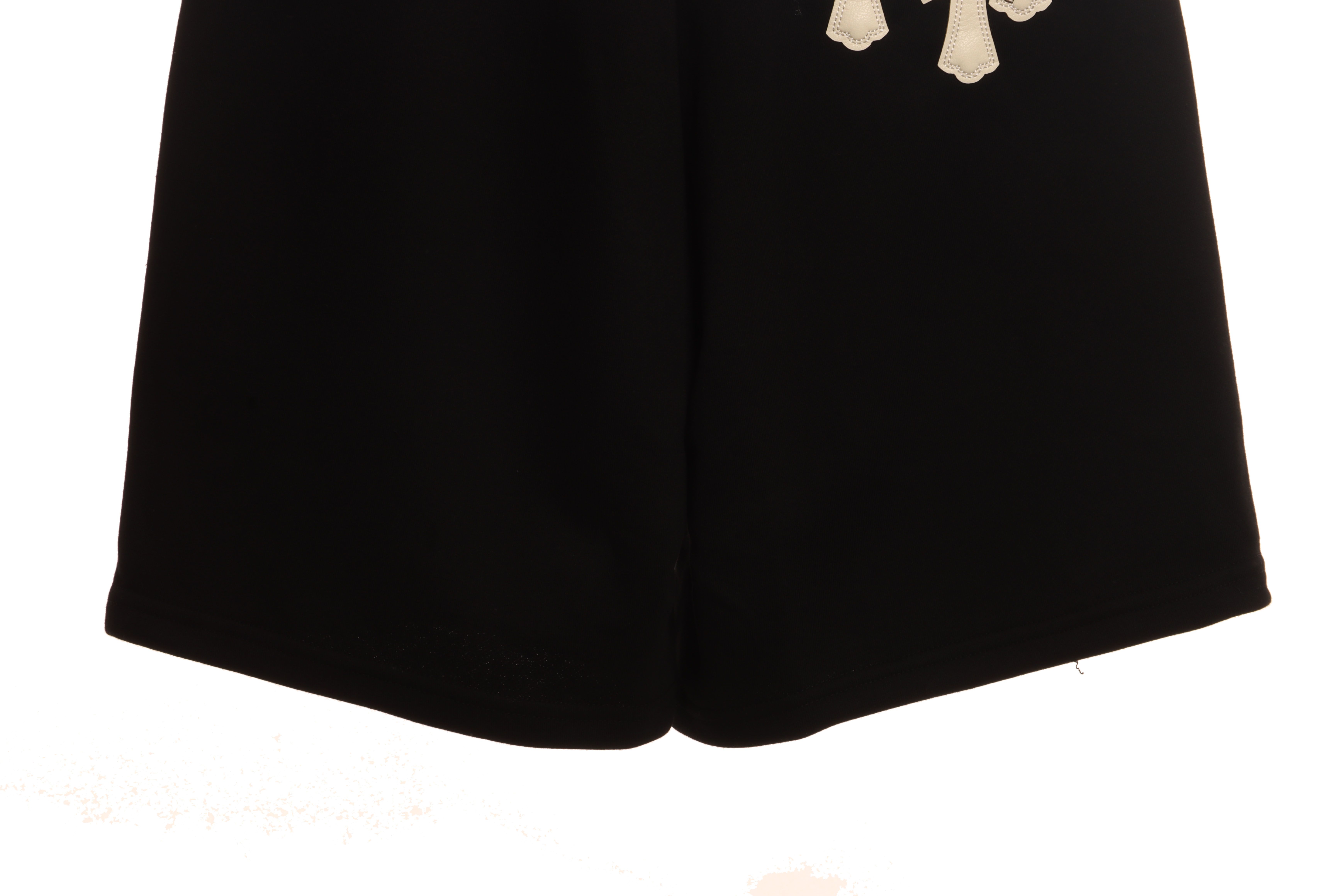 Chrome Hearts White Leather Logo Cross Shorts