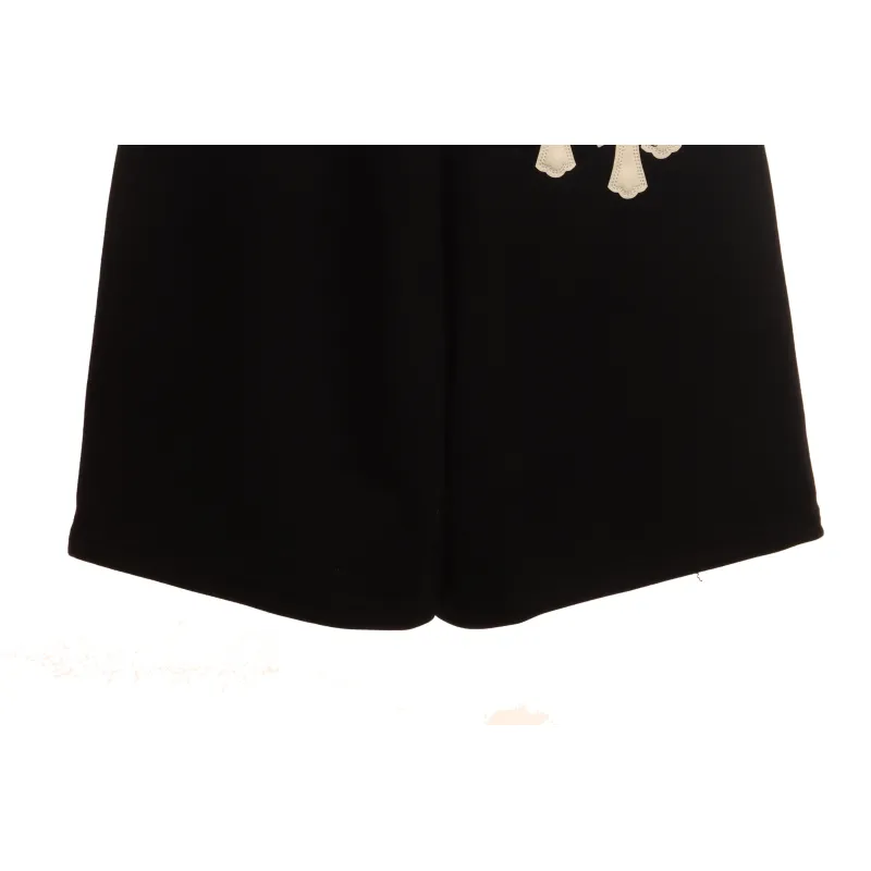 Chrome Hearts White Leather Logo Cross Shorts