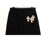 Chrome Hearts White Leather Logo Cross Shorts