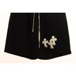 Chrome Hearts White Leather Logo Cross Shorts