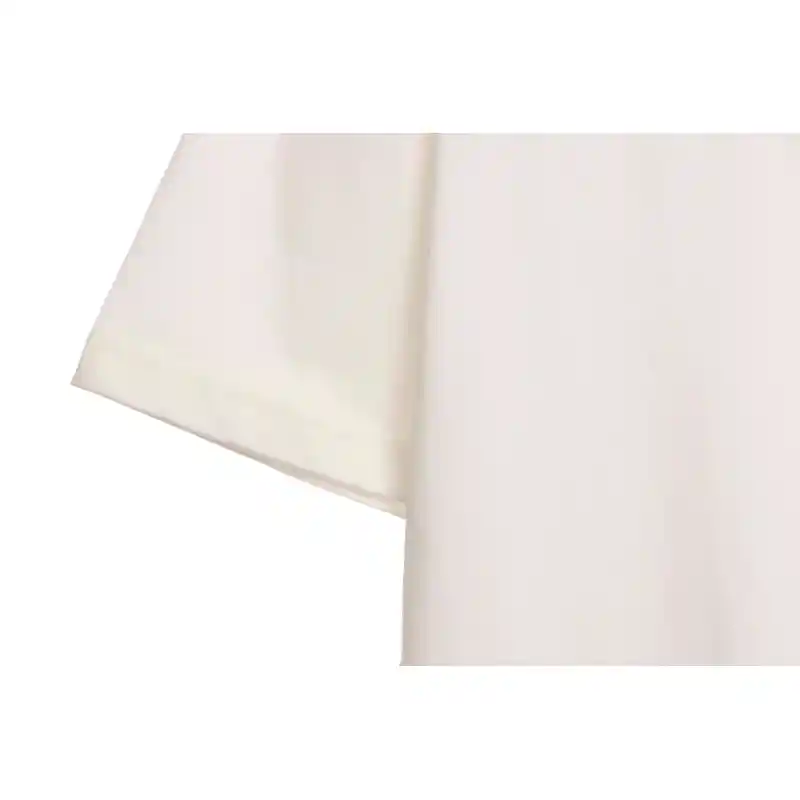 Chrome Heart Neckline Cross Rhinestone Short Sleeves White