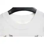Chrome Heart Neckline Cross Rhinestone Short Sleeves White