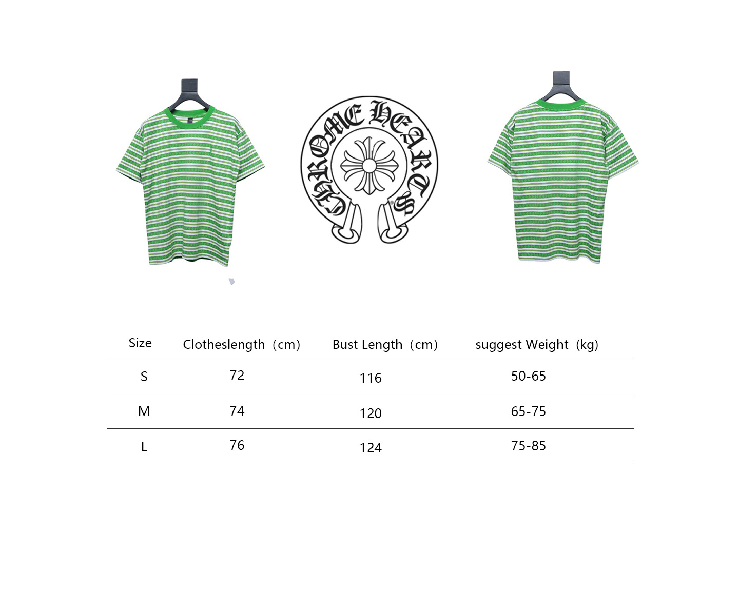 Chrome Hearts 24ss full print cross-dyed short sleeve Green