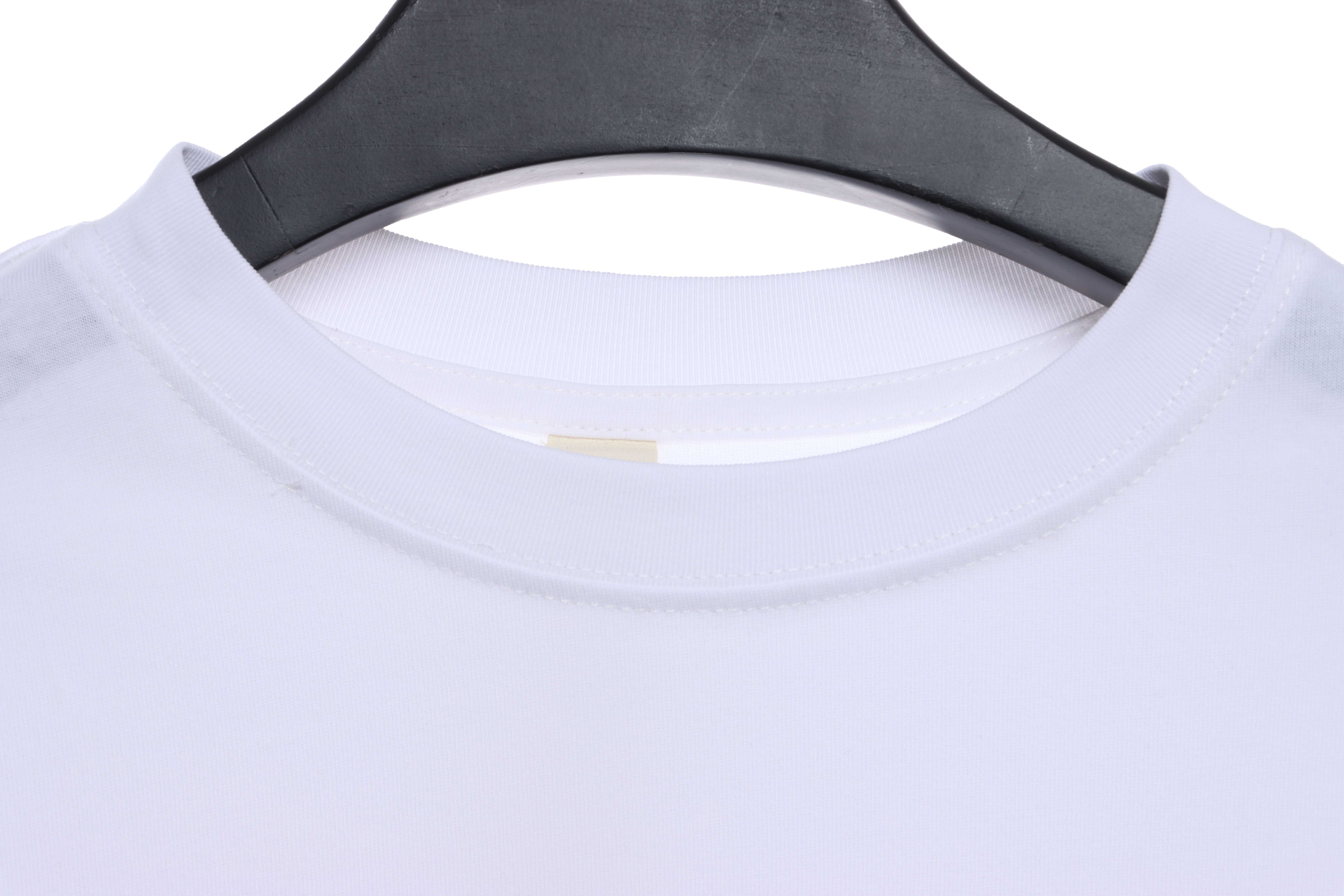 Chrome Hearts Colored Rhinestone Washed Short Sleeve White