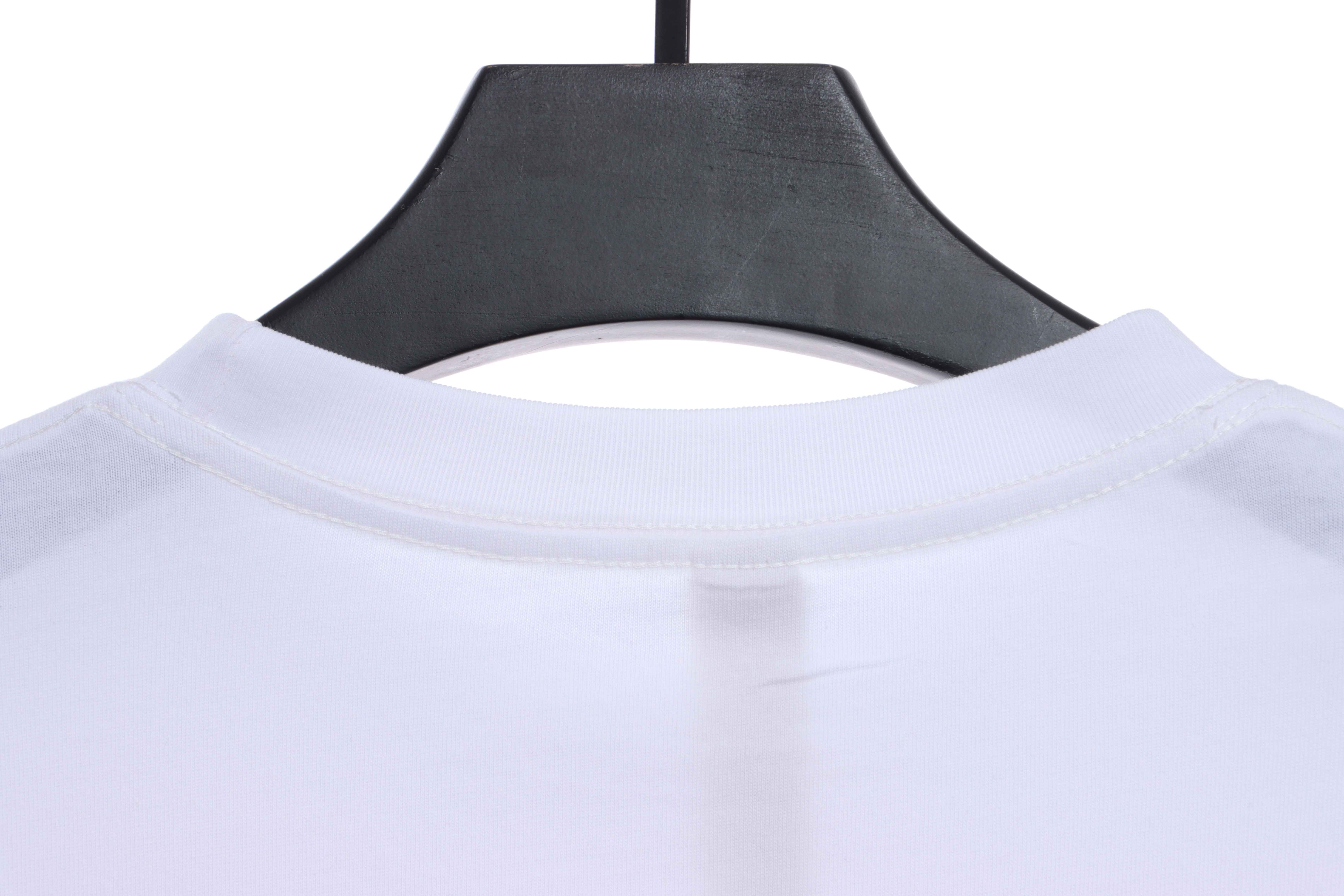 Chrome Hearts Colored Rhinestone Washed Short Sleeve White