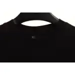 Chrome Hearts Cross Leather Silver Embroidered Sanskrit Short Sleeve Black