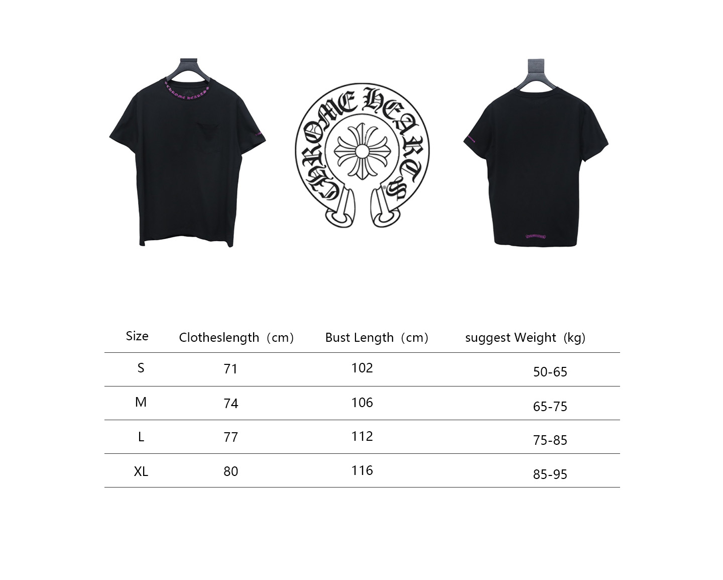 Chrome Hearts Neckline Sanskrit Print Short Sleeve Pink