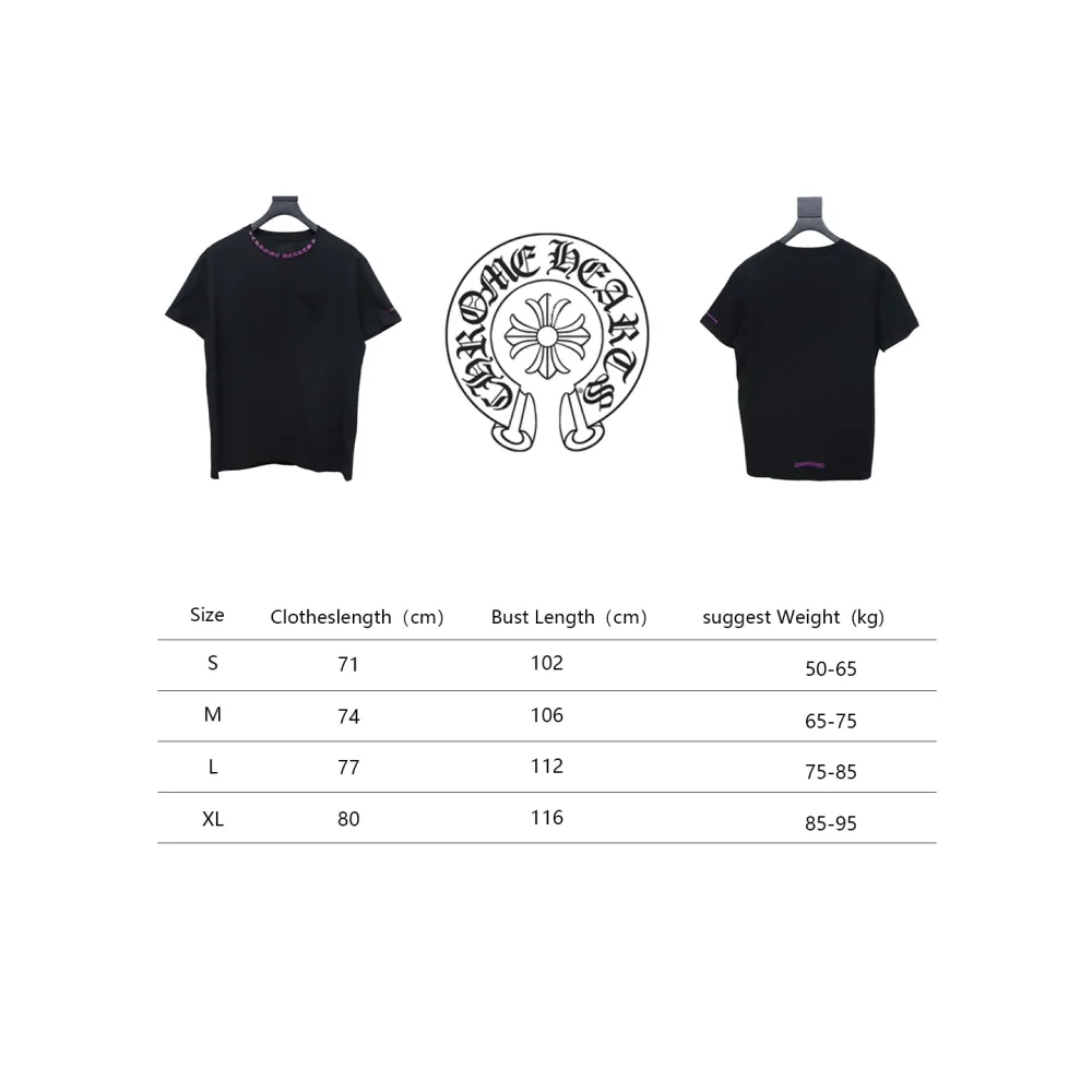 Chrome Hearts Neckline Sanskrit Print Short Sleeve Pink