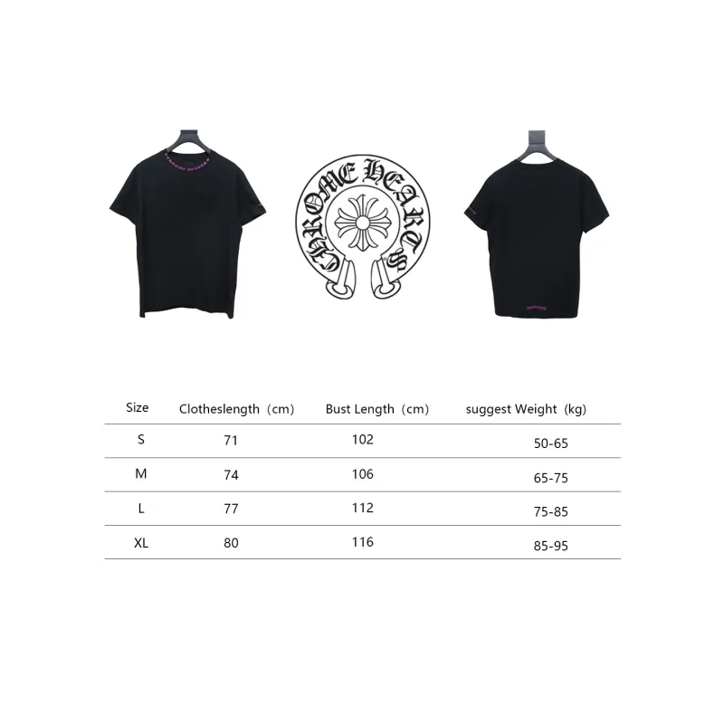 Chrome Hearts Neckline Sanskrit Print Short Sleeve Pink