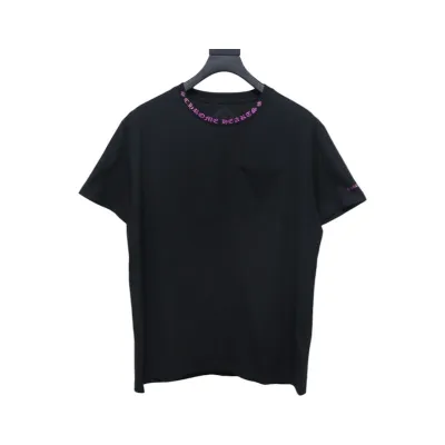 Chrome Hearts Neckline Sanskrit Print Short Sleeve Pink 01