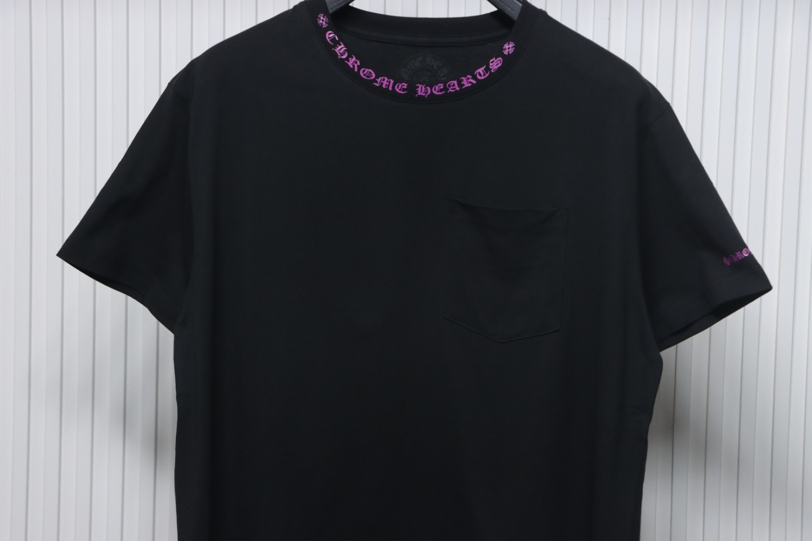 Chrome Hearts Neckline Sanskrit Print Short Sleeve Pink
