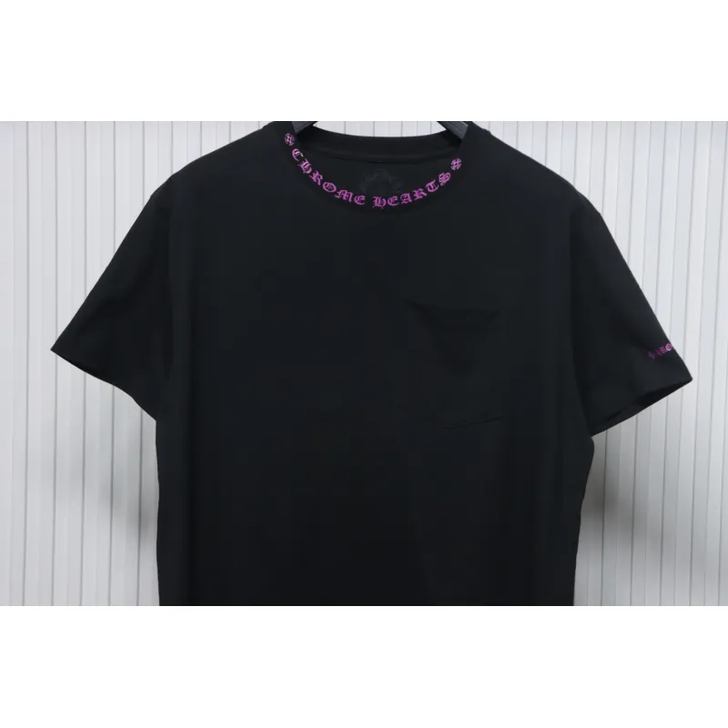 Chrome Hearts Neckline Sanskrit Print Short Sleeve Pink