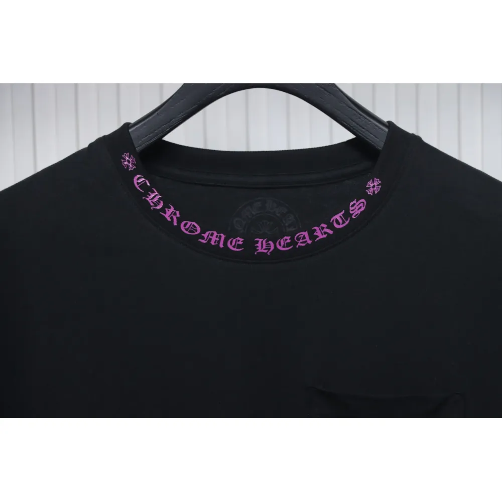 Chrome Hearts Neckline Sanskrit Print Short Sleeve Pink