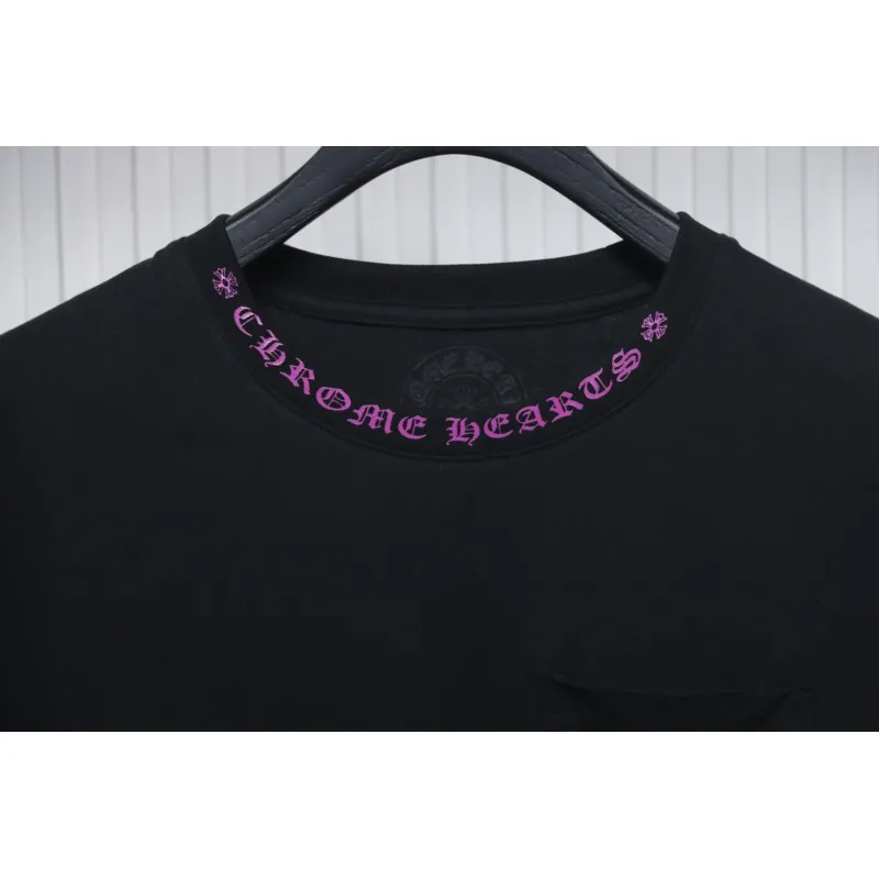 Chrome Hearts Neckline Sanskrit Print Short Sleeve Pink