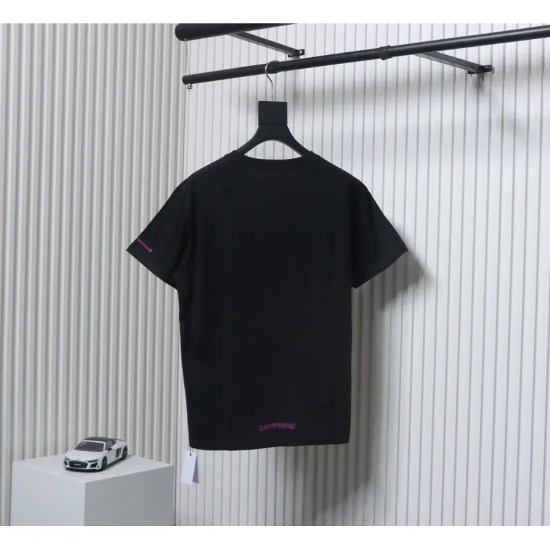 Chrome Hearts Neckline Sanskrit Print Short Sleeve Pink