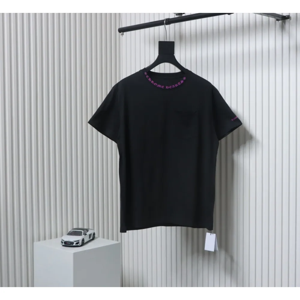 Chrome Hearts Neckline Sanskrit Print Short Sleeve Pink
